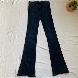 Paige Lou Lou Black Flare Jeans Size 25
